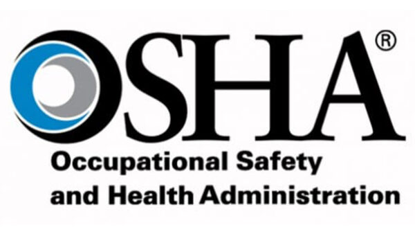 OSHA OSHA logo featuring bold black letters with "OSH" in large font, a blue and gray circular design, and the full name below in smaller text.